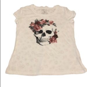 FREEZE Floral Skull Shirt Juniors  Size XL